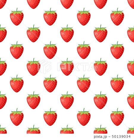 Berries strawberry with leaves seamless pattern 50139034