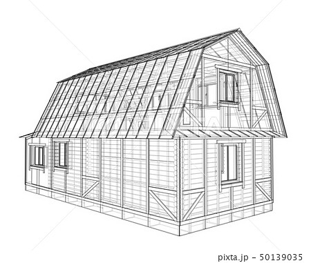 House sketch. Vector rendering of 3d 50139035