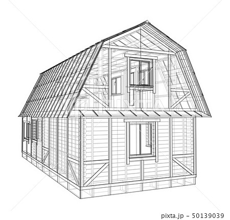 House sketch. Vector rendering of 3d 50139039