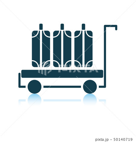 Luggage cart icon 50140719
