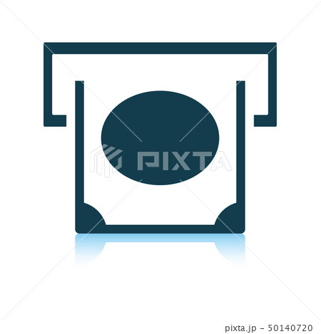Banknote sliding from atm slot icon Banknote sliding from atm slot icon 50140720