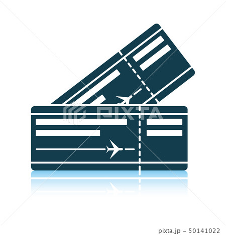 Two airplane tickets icon Two airplane tickets icon 50141022