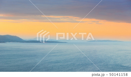 Sunset Lefkas island shore, Greece 50141158