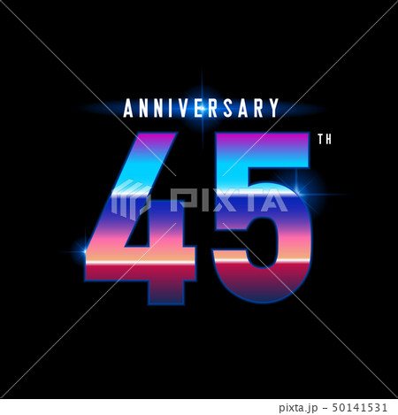 45 years anniversary celebration logotype. 50141531