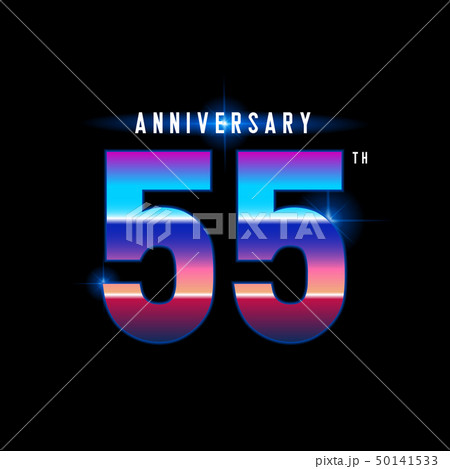 55 years anniversary celebration logotype. 50141533