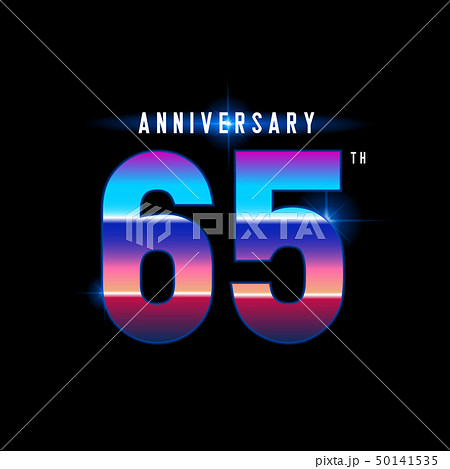 65 years anniversary celebration logotype. 50141535