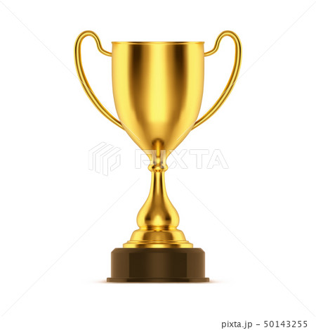 3d gold trophy or cup for champion. Sport award 50143255