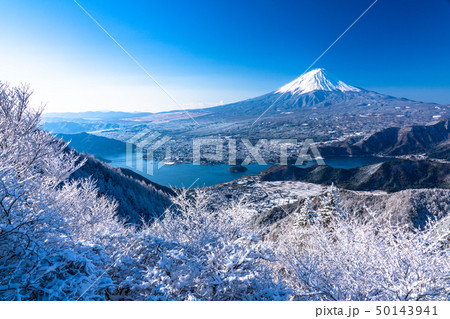 《山梨県》日本の冬・富士山と霧氷 50143941