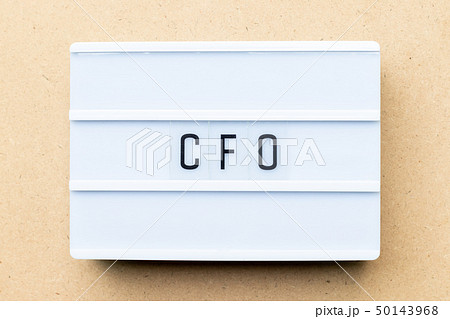 White lightbox with word CFO White lightbox with word CFO 50143968