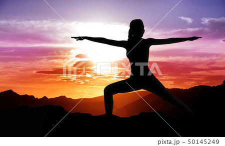 Sun salutation concept Sun salutation concept 50145249