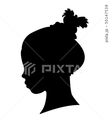 a girl head silhouette vector 50147539