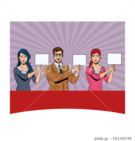 business people with signboard 50149548