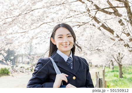 桜　女子高生　受験生 50150912