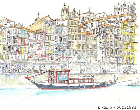 ドウロ川クルーズ・ポルトの街並み 50151933