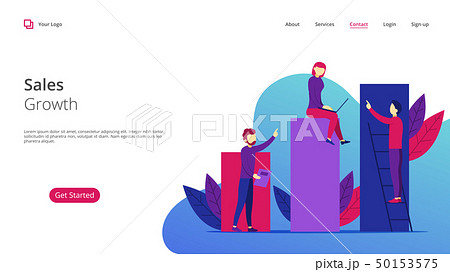 Business Sales Growth of People Working Business Sales Growth of People Working 50153575