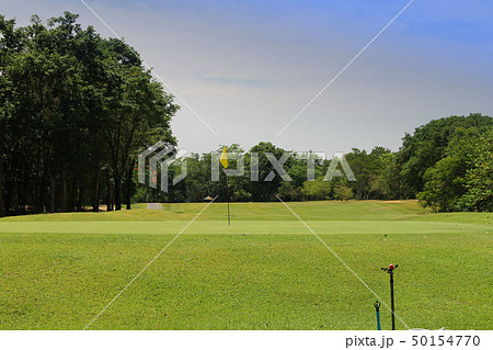 The evening golf course has sunlight in Thailand The evening golf course has sunlight in Thailand 50154770