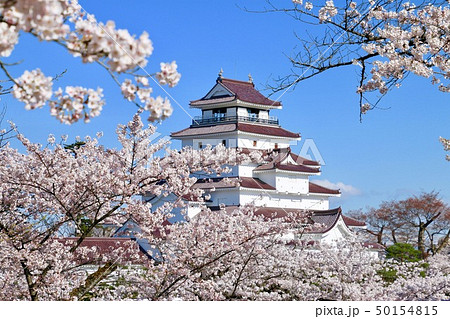 春の鶴ヶ城（福島県・会津若松市） 50154815