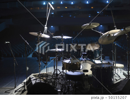 drums on stage before a concert 50155207