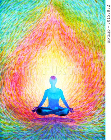 7 color chakra human lotus pose yoga, abstract art 7 color chakra human lotus pose yoga, abstract art 50155952