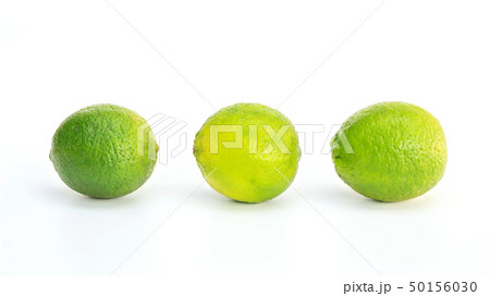 Green lime on a white background. 50156030