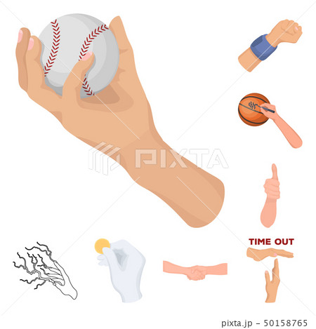 Isolated object of animated and thumb icon. Set of animated and gesture stock vector illustration. 50158765