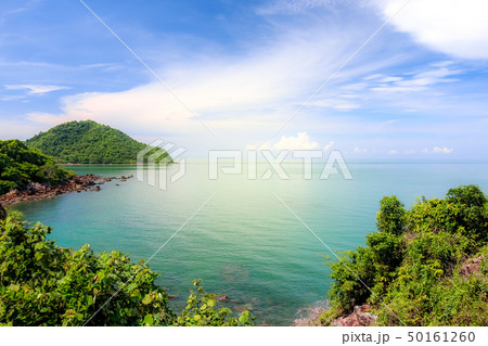 Rocky cliff above the beautiful clear Sea and 50161260