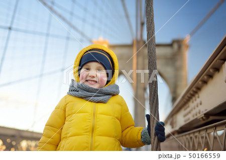 Cute little boy on Brooklyn Bridge Cute little boy on Brooklyn Bridge 50166559