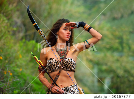 Portrait of a young attractive Amazon girl Portrait of a young attractive Amazon girl 50167377