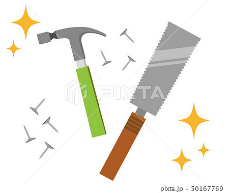 釘 トンカチ 打つ 鋸 ノコギリ 釘 トンカチ 打つ 鋸 ノコギリ 50167769