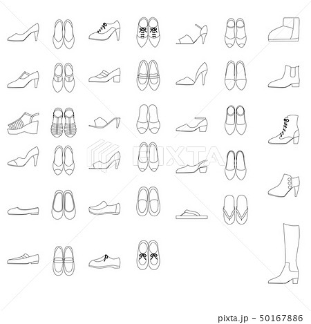 驚くばかり靴 イラスト 手書き 簡単 アニメ画像