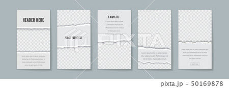 Instagram story template vector set with space for text 50169878