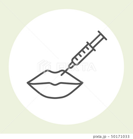 Lips botox injection icon - hyaluronic acid lips 50171033
