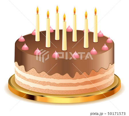 Chocolate cake with candles Chocolate cake with candles 50171573