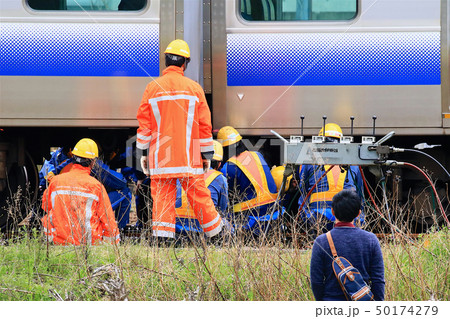 JR Train Derailment Japan 2019西日本紀勢線御坊駅列車脱線事故現場48 50174279