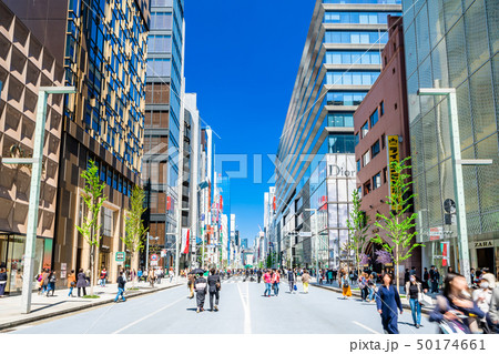 東京 銀座 中央通りの風景 東京 銀座 中央通りの風景 50174661