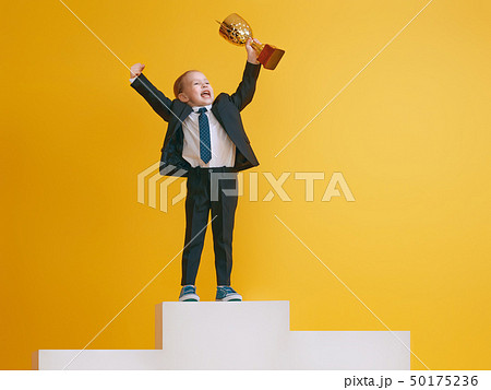 Little child is winner. 50175236