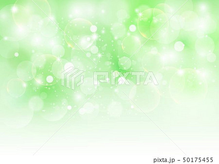 グリーンの光とシャボン玉の背景 50175455