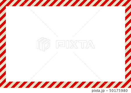 Warning sign red and white stripes frame, 50175980