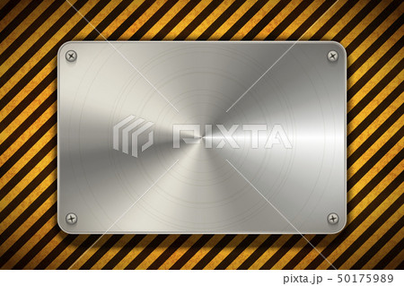 Warning yellow and black stripes with polished 50175989