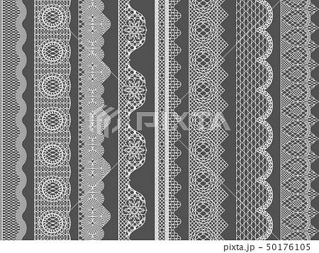 Vector seamless lace ribbon borders 50176105