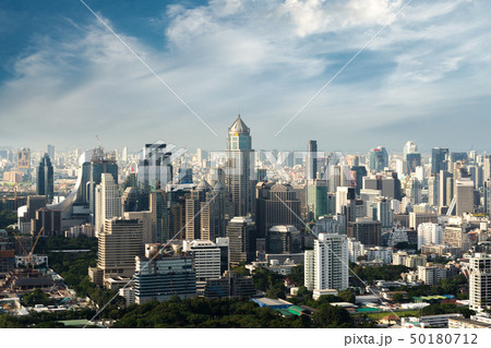 Modern building in Bangkok business district at 50180712