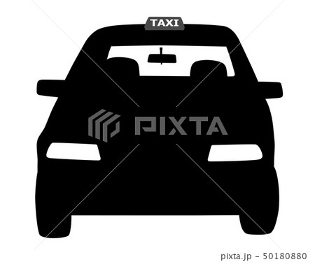 Taxi car front view Taxi car front view 50180880