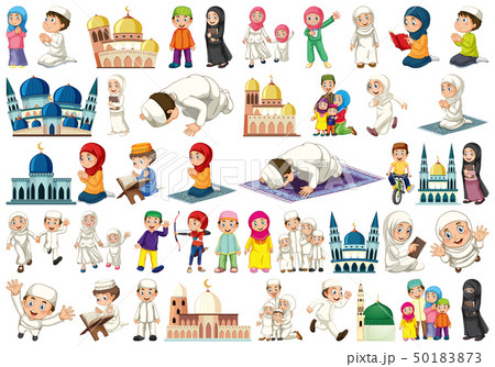 Set of islamic people Set of islamic people 50183873