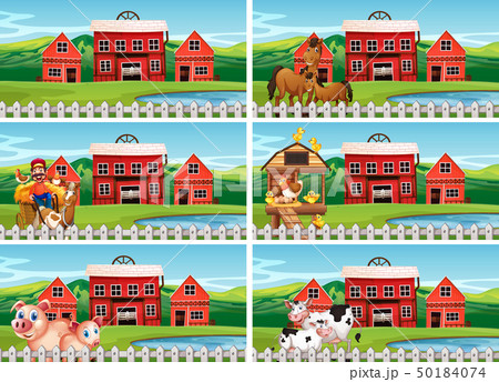 Set of farmland landscape 50184074