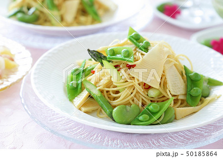 たけのこと春野菜のパスタ 50185864
