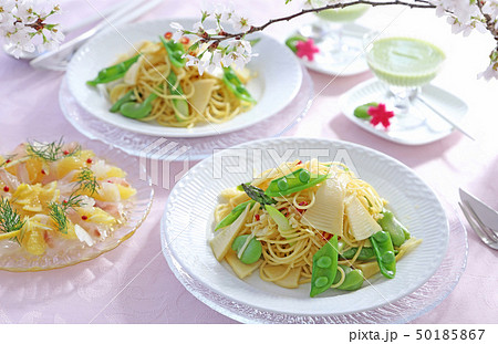 たけのこと春野菜のパスタ 50185867