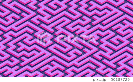 Maze pattern abstract background with vibrant labyrinth for poster or wallpaper 50187729