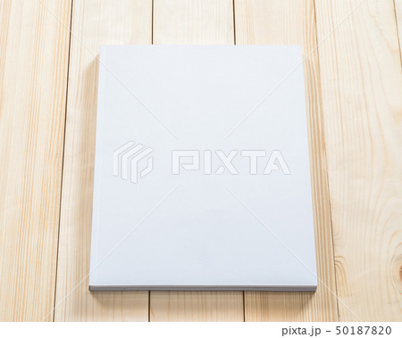 Blank book cover mockup template with page front  50187820