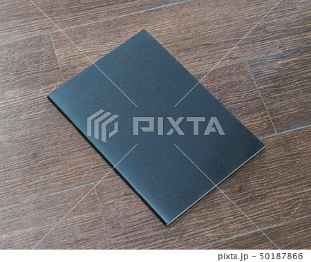 Book mockup blank black A4 leather cover for menu 50187866