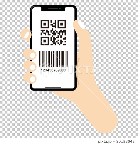 無現金支付：智能手機無現金支付條碼QR碼QR 50188048